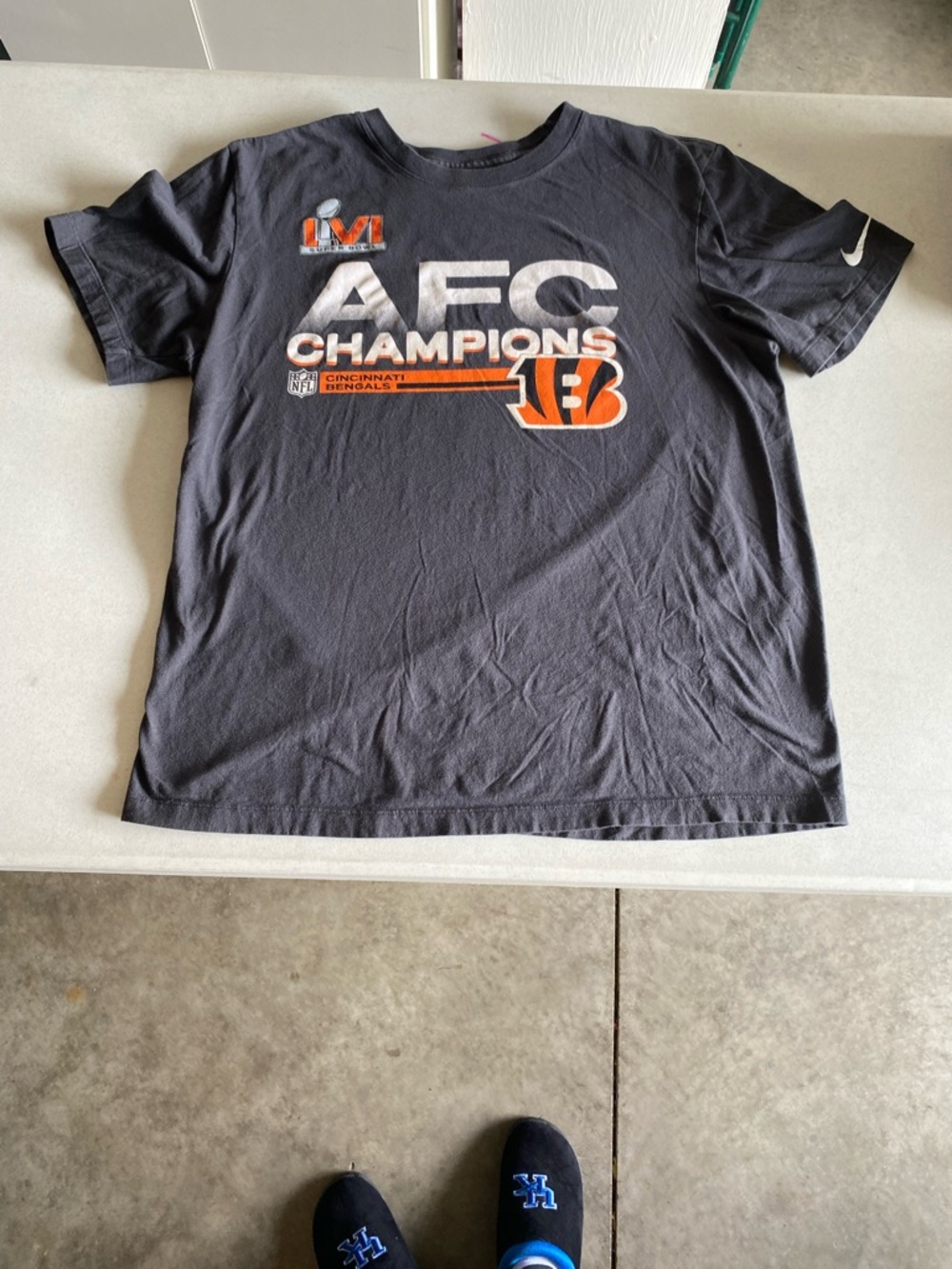 Nike Black AFC Champions Cincinnati Bengals Graphic Tee